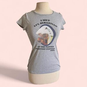 2000’s Parks and Recreation Lil Sebastian Mini Horse Graphic Babydoll T-Shirt